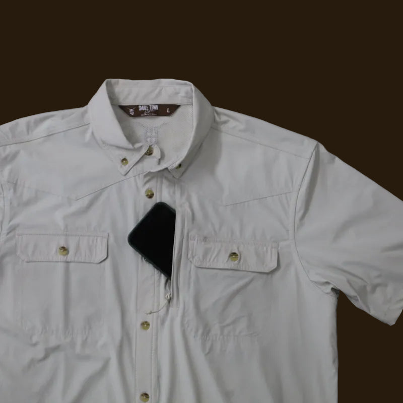 Khaki - Zipper Pocket