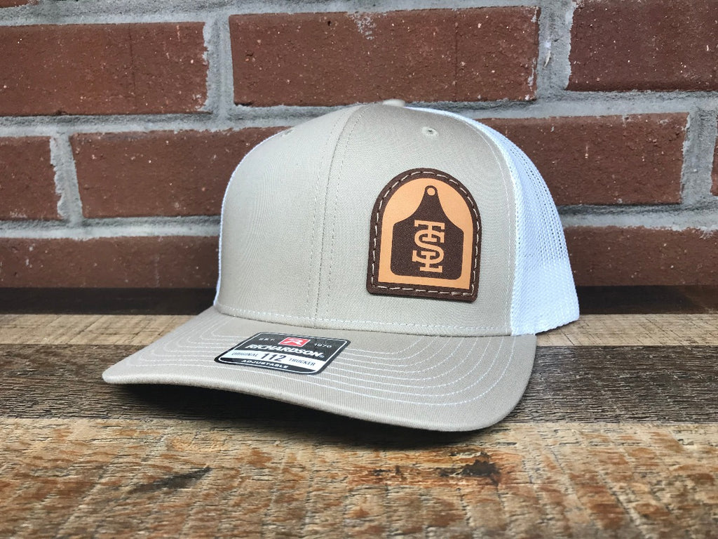 Ear Tag Leather Patch Trucker Hat